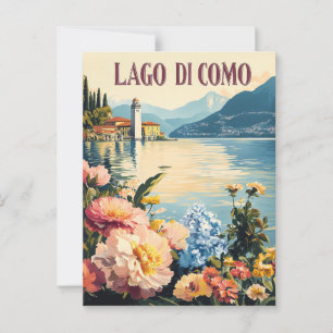 Lago Di Como Travel Postcard Postkarte