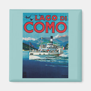 Lago Di Como Vintage Reiseplakat Magnet