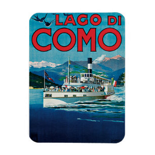 Lago Di Como Vintage Reiseposter Magnet