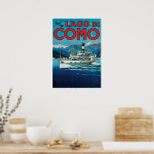 Lago Di Como Vintage Travel Poster (Küche)
