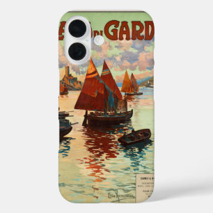 Lago di Garda, Gardasee, Italien Vintage Travel, L iPhone 16 Hülle