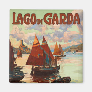 Lago di Garda, Gardasee, Italien Vintage Travel, L Magnet