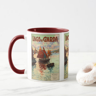 Lago di Garda, Gardasee, Italien Vintage Travel, L Tasse