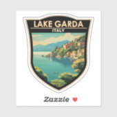 Lago di Garda Italia Wandern Vintag Aufkleber (Blatt)