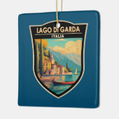 Lago di Garda Italia Wandern Vintag Keramikornament (Links)