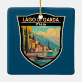 Lago di Garda Italia Wandern Vintag Keramikornament (Rückseite)
