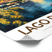 Lago di Garda Italia Wandern Vintag Poster (Ecke)