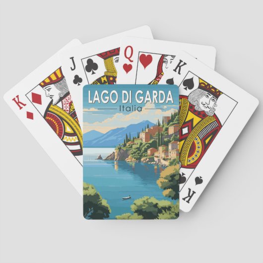 Lago di Garda Italia Wandern Vintag Spielkarten (Rückseite)