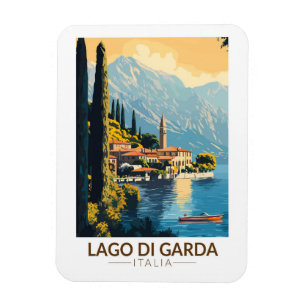Lago di Garda Italien Reise Kunst Vintage Magnet