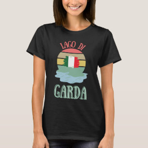 Lago di Garda Lago Retro Italien Reisen Männer Fra T-Shirt
