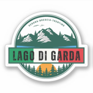 Lago di Garda - Lake Garda Pass Italienische Alpen Aufkleber