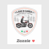 Lago di garda - Seeblick Albergo Colmanicchio Aufkleber (Blatt)