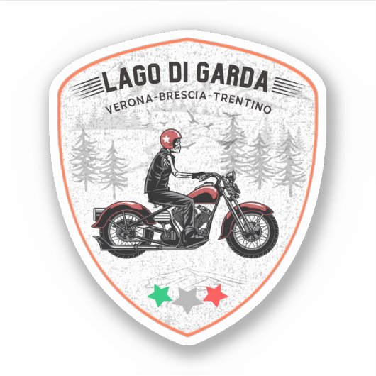 Lago di garda - Seeblick Albergo Colmanicchio Aufkleber (Vorderseite)