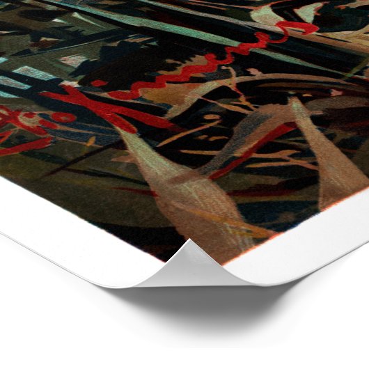 Lago di Garda, Tremonsine, Italien Reisenposter Poster (Ecke)