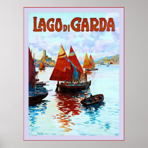 Lago di Garda ~ Vintage Italienische Reise Poster