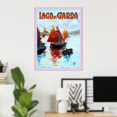 Lago di Garda ~ Vintage Italienische Reise Poster (Heimbüro)