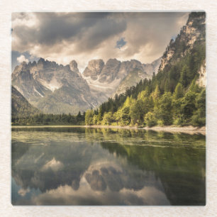 Lago Di Landro Dürrensee, Italien Glasuntersetzer