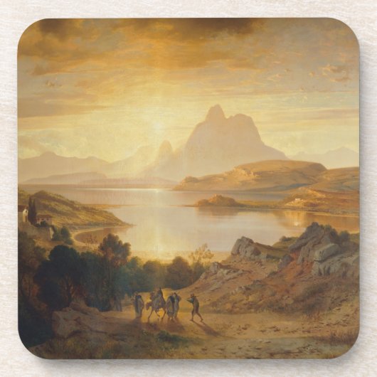 Lago di Lugano - Albert Zimmermann Getränkeuntersetzer (Vorderseite)