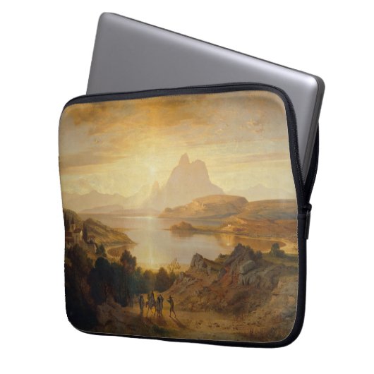 Lago di Lugano - Albert Zimmermann Laptopschutzhülle (Vorderseite Links)