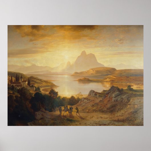 Lago di Lugano - Albert Zimmermann Poster (Vorne)