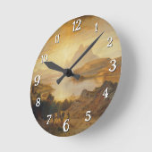 Lago di Lugano - Albert Zimmermann Runde Wanduhr (Winkel)