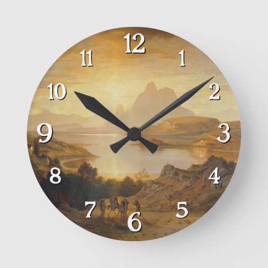 Lago di Lugano - Albert Zimmermann Runde Wanduhr (Vorderseite)