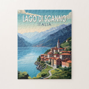 Lago di Scanno Italia Reise Kunst Vintage Puzzle