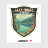 Lago Eibsee Deutschland Reisen Vintag Aufkleber (Blatt)
