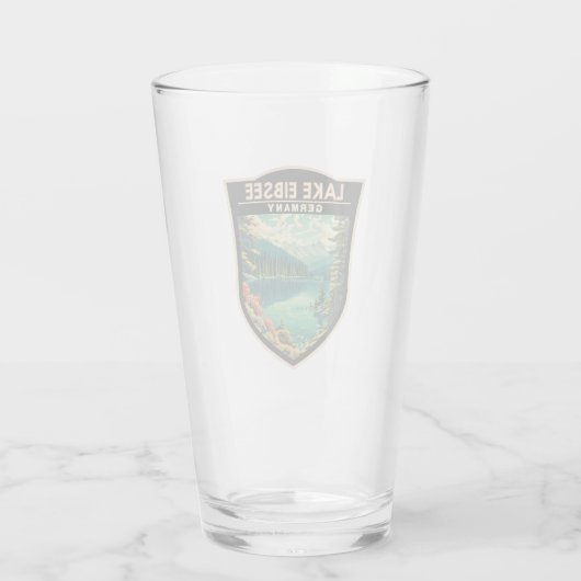 Lago Eibsee Deutschland Reisen Vintag Glas (Rückseite)