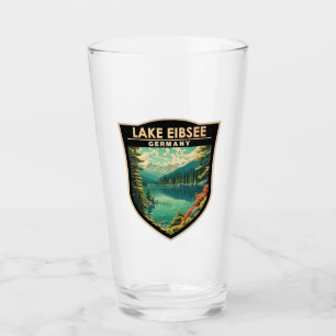 Lago Eibsee Deutschland Reisen Vintag Glas