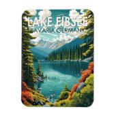 Lago Eibsee Deutschland Reisen Vintag Magnet (Vertikal)