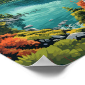 Lago Eibsee Deutschland Reisen Vintag Poster (Ecke)