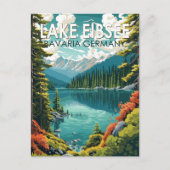 Lago Eibsee Deutschland Reisen Vintag Postkarte (Vorderseite)