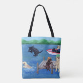 Lago Fun Labradors Painting Tasche (Rückseite)