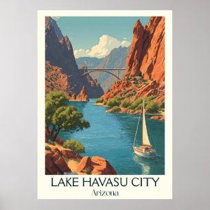 Lago Havasu Stadt Arizona   Retro La Poster
