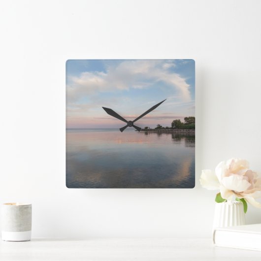 Lago Life Serenity Quadratische Wanduhr (Zuhause)