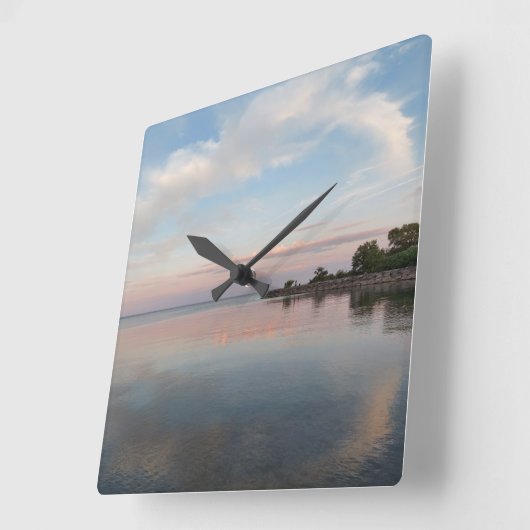 Lago Life Serenity Quadratische Wanduhr (Winkel)