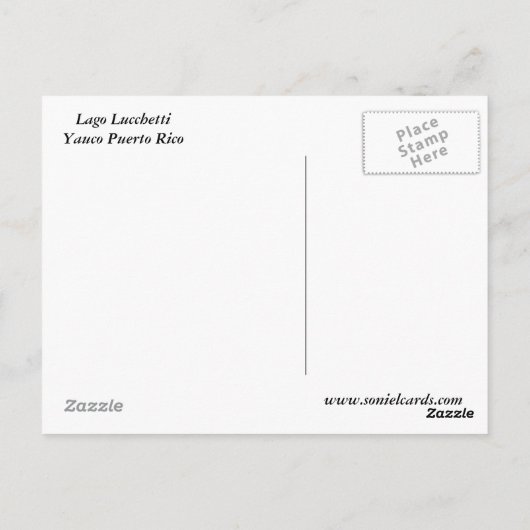 Lago Lucchetti Yauco Postkarte (Rückseite)