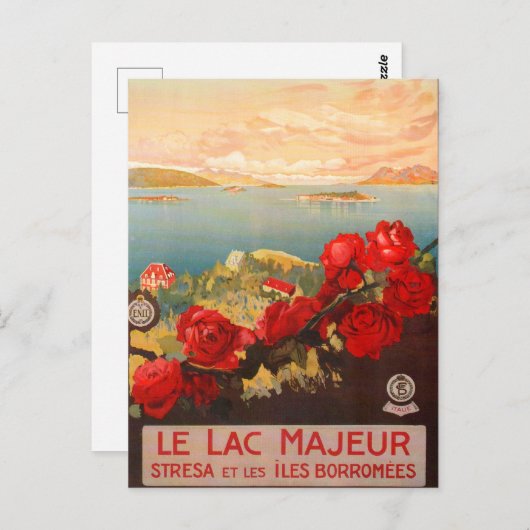 Lago Maggiore, Italien Jahrgang Reise Postkarte (Vorne/Hinten)