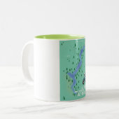 Lago Maggiore Italien - Schweiz Karte Zweifarbige Tasse (Vorderseite Links)