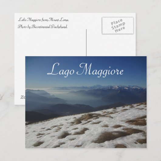 Lago Maggiore Postkarte (Vorne/Hinten)