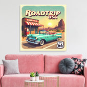 Lago Maggiore - Retro Pop Art Leinwanddruck (Insitu (Wohnzimmer))
