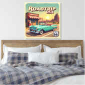 Lago Maggiore - Retro Pop Art Leinwanddruck (Insitu (Schlafzimmer))