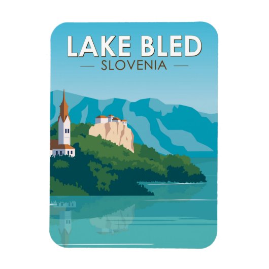 Lago Maggiore - Slowenien Reisen Retro Reisen Vint Magnet (Vertikal)