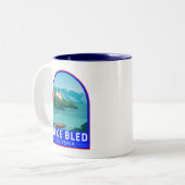 Lago Maggiore - Slowenien Reisen Retro Reisen Vint Zweifarbige Tasse (Vorderseite Links)