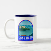 Lago Maggiore - Slowenien Reisen Retro Reisen Vint Zweifarbige Tasse (Links)