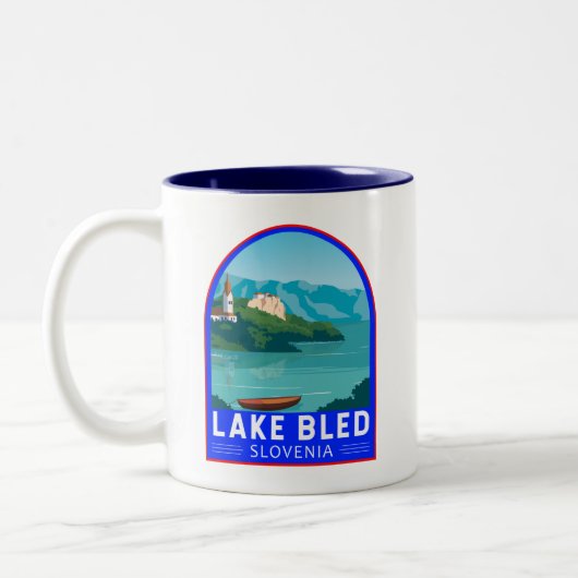 Lago Maggiore - Slowenien Reisen Retro Reisen Vint Zweifarbige Tasse (Links)