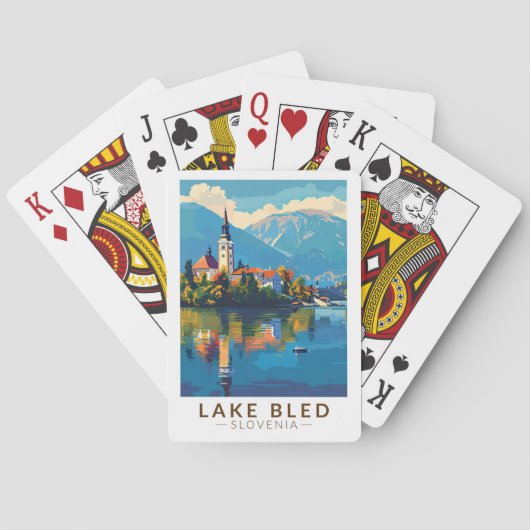 Lago Maggiore - Slowenien Vintage Spielkarten (Rückseite)