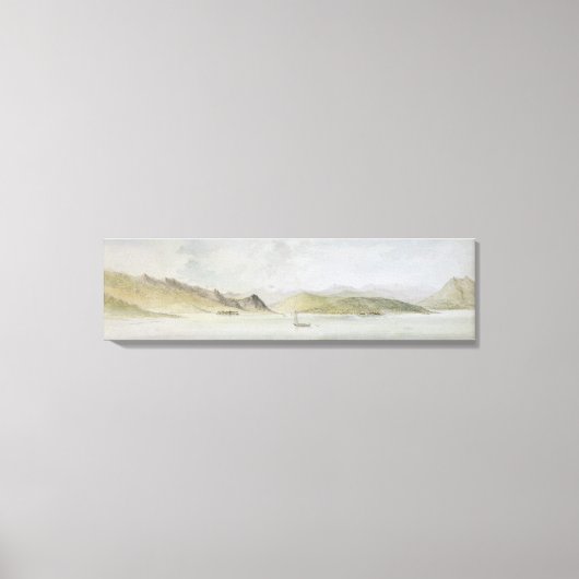 Lago Maggiore (w/c, Stift, Tinte und Grafit auf Pa Leinwanddruck (Vorderseite)