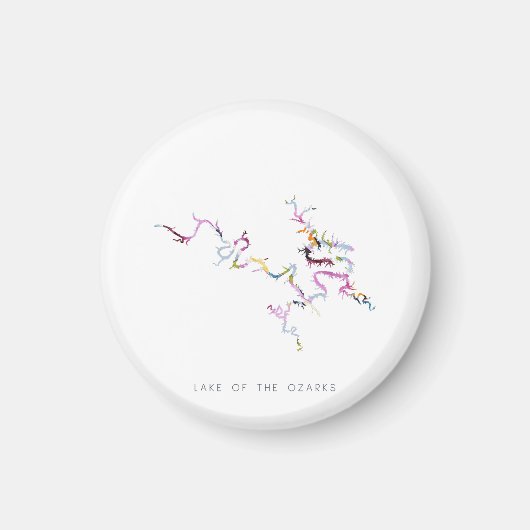 Lago of the Ozarks Minimalistische Silhouette Magn Magnet (Vorne)